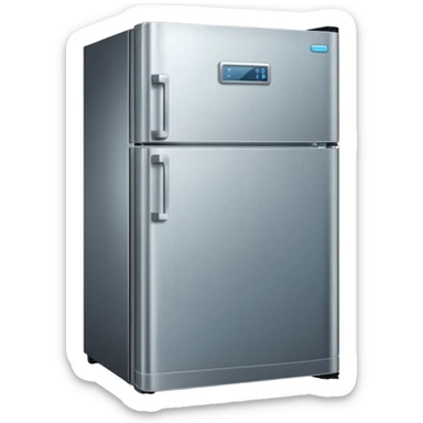 A closed Freezer-and-refrigerator in one  sticker