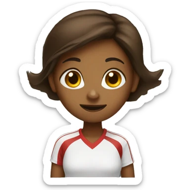 Soccer goal brown girl coach sticker