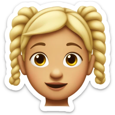 Baby who from whoville with pigtails sticking straight up in air sticker