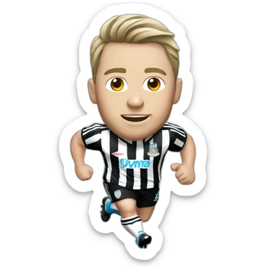 newcastle player running white skin sticker