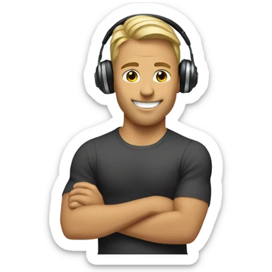 Gymnastics guy who is also djing  sticker