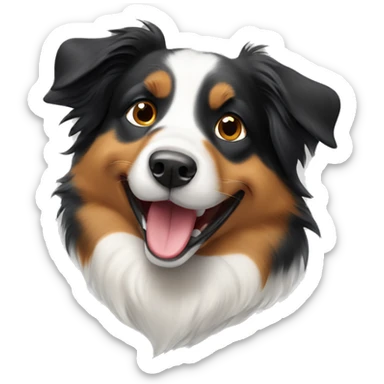 Australian Shepard smiling sticker