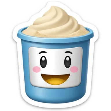 bote blanco de colágeno en polvo de vainilla sticker