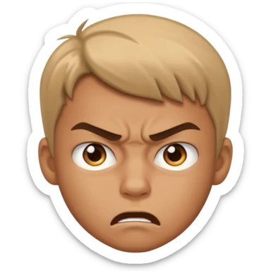 Un niño mirando mal  sticker