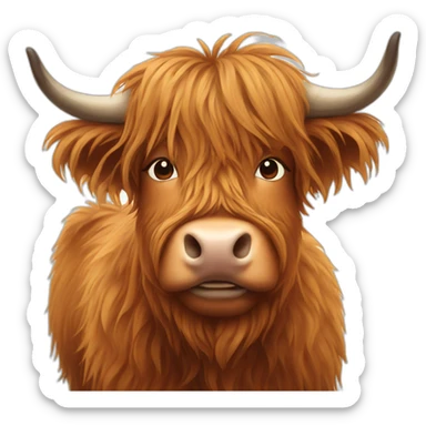 Highland cow sticker