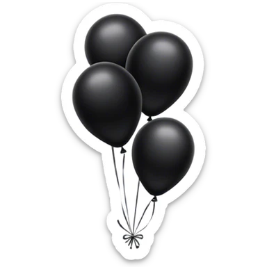 Black balloons  sticker