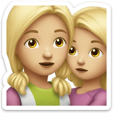 blonde child does not give a toy to another sad blonde child sticker