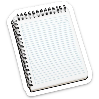Writing notebook sticker