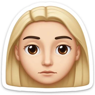 one eyebrow raised suspiciously higher than the other sticker