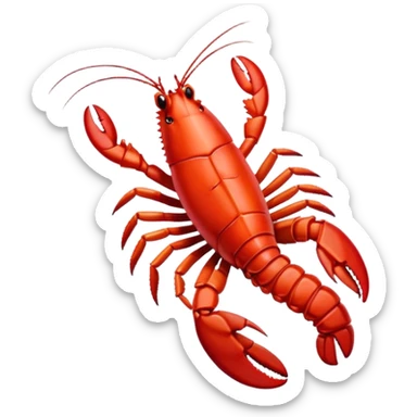 Can you make a lobster emoji in a white circle for me? sticker