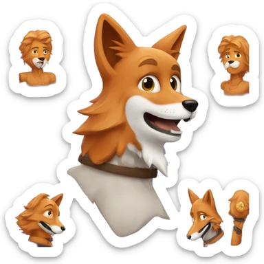 Foxi combinado con Fredy  sticker