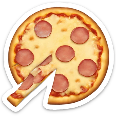 Pizza de jamón y queso tostada sticker