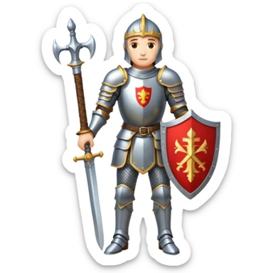 brave knight full body sticker