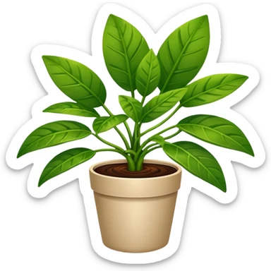 coffee houseplant sticker