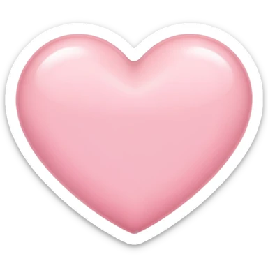 Light pink heart sticker