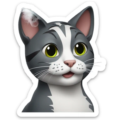 zazu cat smoking a cigarette sticker