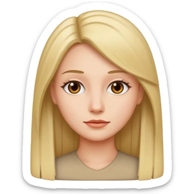 femme cheveux lisses sticker