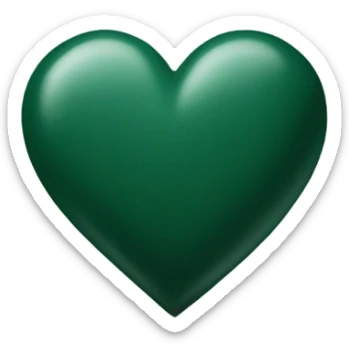 dark green heart sticker