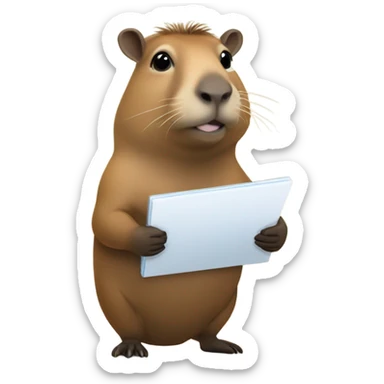 Capybara clipboard sticker
