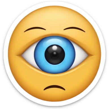Twitching eye emoji sticker
