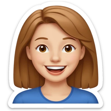 Happy laughing and winking at the same time no tears sticker