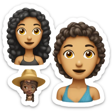 Muchacha ,mulata ,pelo rizo alta delada y bella sticker