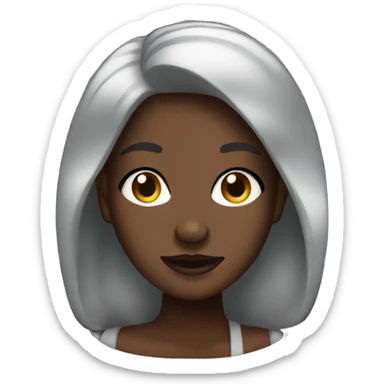 dark-skinned beauty at the mall sticker