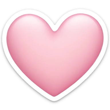 light pink heart sticker