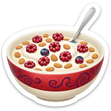 Cereal wild berry red swirls sticker
