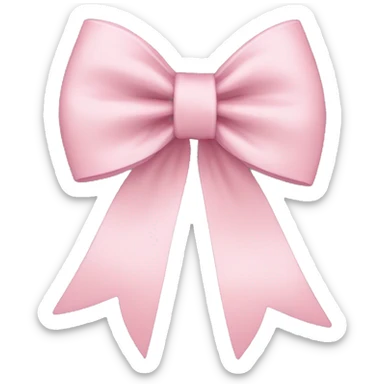Light pink bow sticker