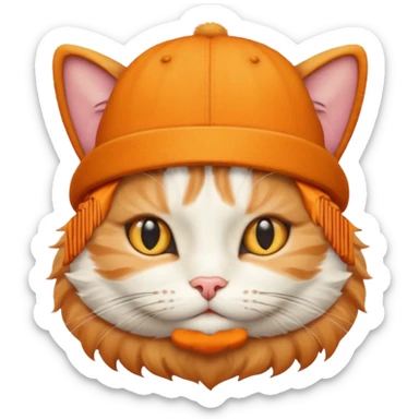 A cat ave hat sticker