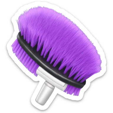 light purple hair brush sticker