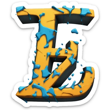 Graffiti letter Z sticker