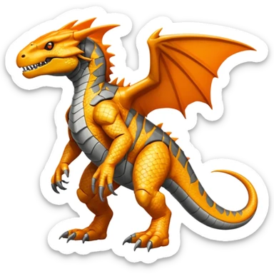  Cool Edgy Shiny Greymon-Reptile full body sticker