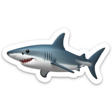 Un requin qui tient un coeur sticker