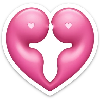 heart shape split into two, subtly referencing boobs, fun and non-explicit sticker