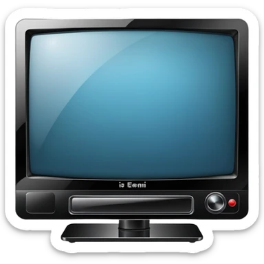 Television set, modern flatscreen TV sticker