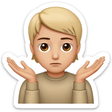 Alguien pensando y resumiendo sticker