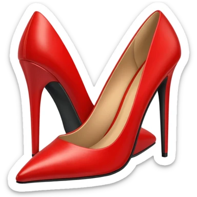 fire red stiletto with shiny finish sticker