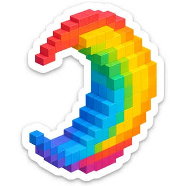 Rainbow Moon sticker