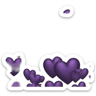 A gothic heart emoji sticker