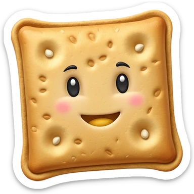 crackers carré aux graines bord lisse sticker