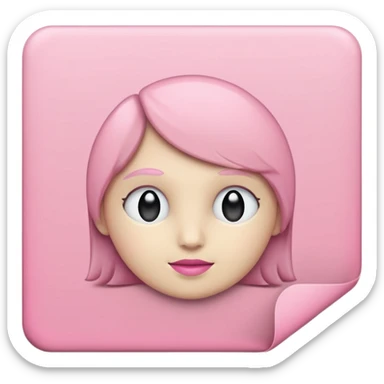 mac os mixed papers skeuomorphic pink sticker