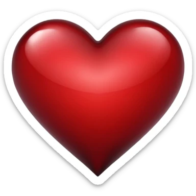 Wine red heart sticker