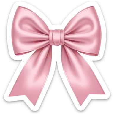 Cute pastel pink bow sticker