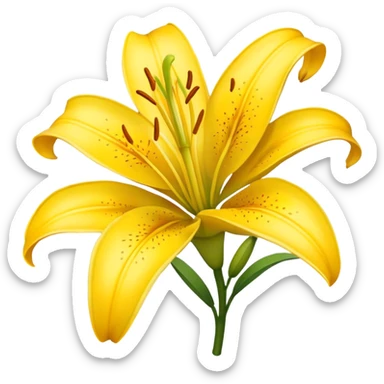 yellow lily sticker