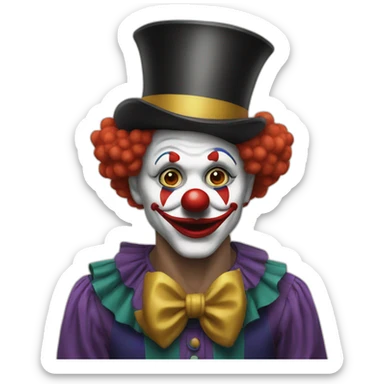 hmm clown sticker