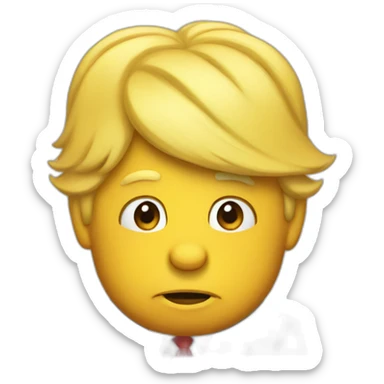 Donald trump with a pooh on his head sticker