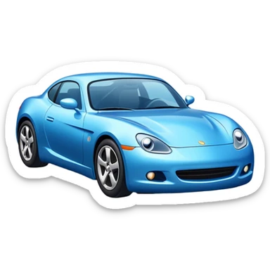 Coche bleu sticker