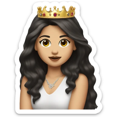 selena gomez with crown sticker